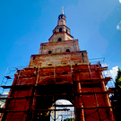 Башню Сююмбике закрыли строительными лесами (фото)