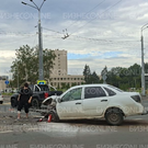 Появилось видео столкновения LADA и Toyota на Декабристов